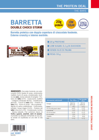 Produktbild ENERVIT PROTEIN DEAL Crunchy DOUBLE CHOCO STORM, 25 x 55 g