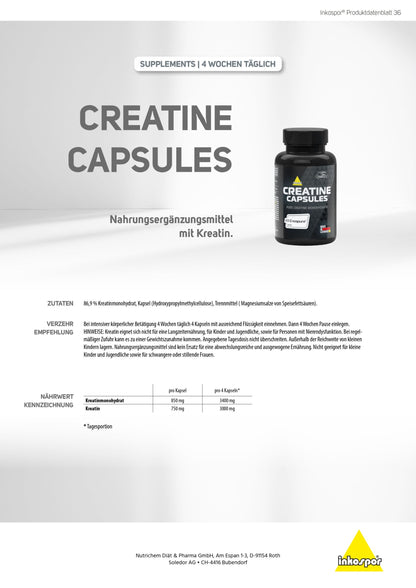 Produktbild INKOSPOR Creatine, 120 Kapseln