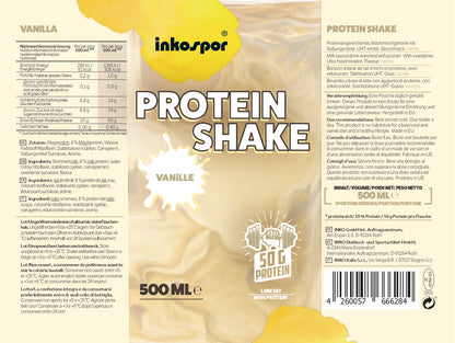 Produktbild Inkospor Protein Shake Vanille, 12 x 500 ml