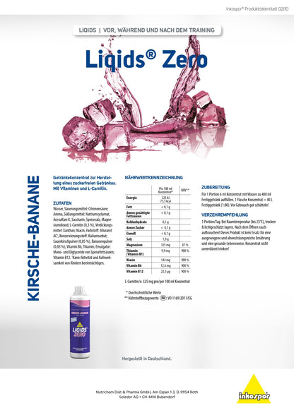 Produktbild ACTIVE Liqids Zero Kirsche-Banane, 500 ml "NEU" (1:80)