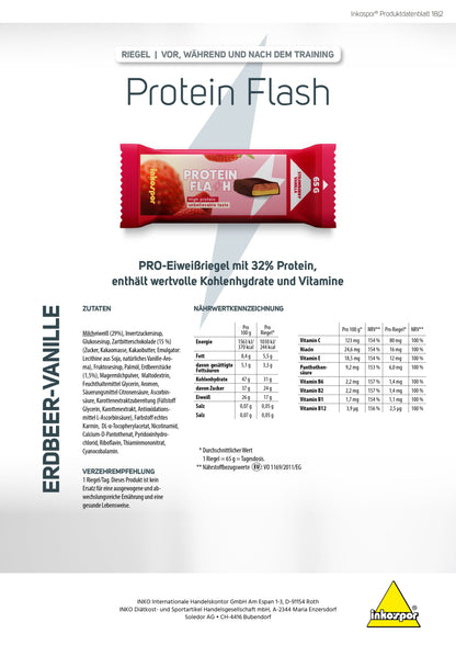 Produktbild X-TREME Protein Flash-Riegel Erdbeere-Vanille, 30 x 65 g