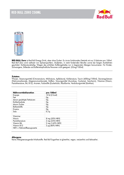 Produktbild Red Bull ZERO, 24 x 250 ml