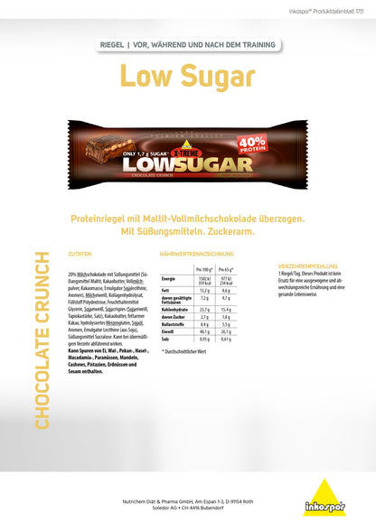 Produktbild INKOSPOR Low Sugar-Riegel Chocolate-Crunch, 24 x 65 g