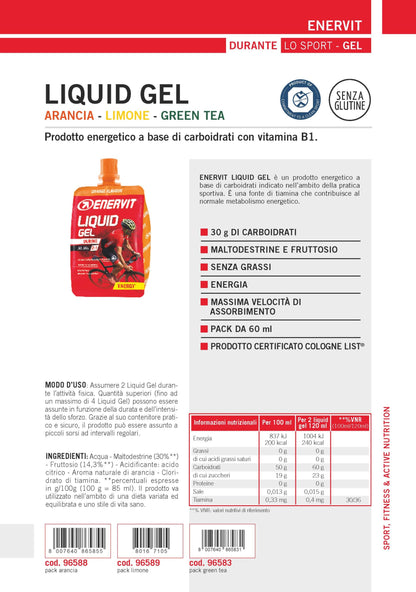 Produktbild ENERVIT LIQUID GEL Zitrone, 18 x 60 ml