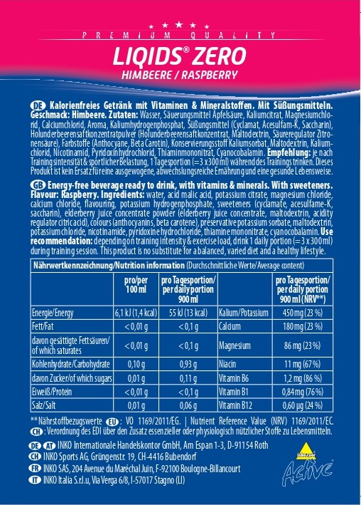 Produktbild ACTIVE Liqids Zero Bag in Box Himbeere, 5 Liter