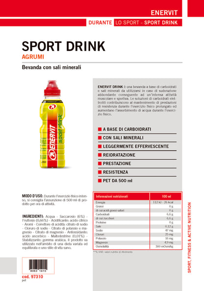 Produktbild ENERVIT Sport Drink Agrumi/Citrus, 12 x 500 ml