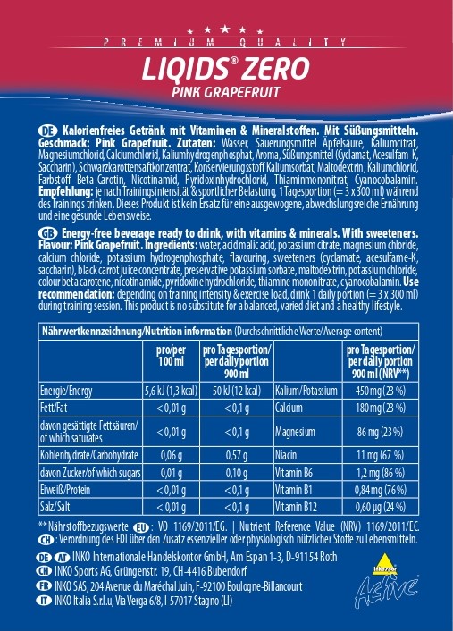 Produktbild ACTIVE Liqids Zero Bag in Box Pink Grapefruit, 5 Liter