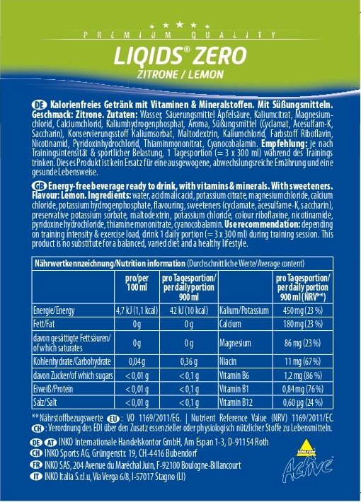 Produktbild ACTIVE Liqids Zero Bag in Box Lemon, 5 Liter
