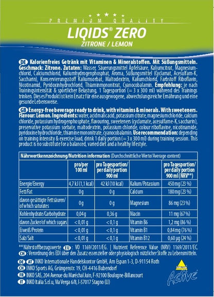 Produktbild ACTIVE Liqids Zero Bag in Box Lemon, 5 Liter
