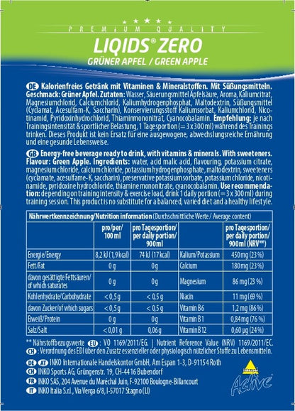 Produktbild ACTIVE Liqids Zero Bag in box grüner Apfel, 5 Liter