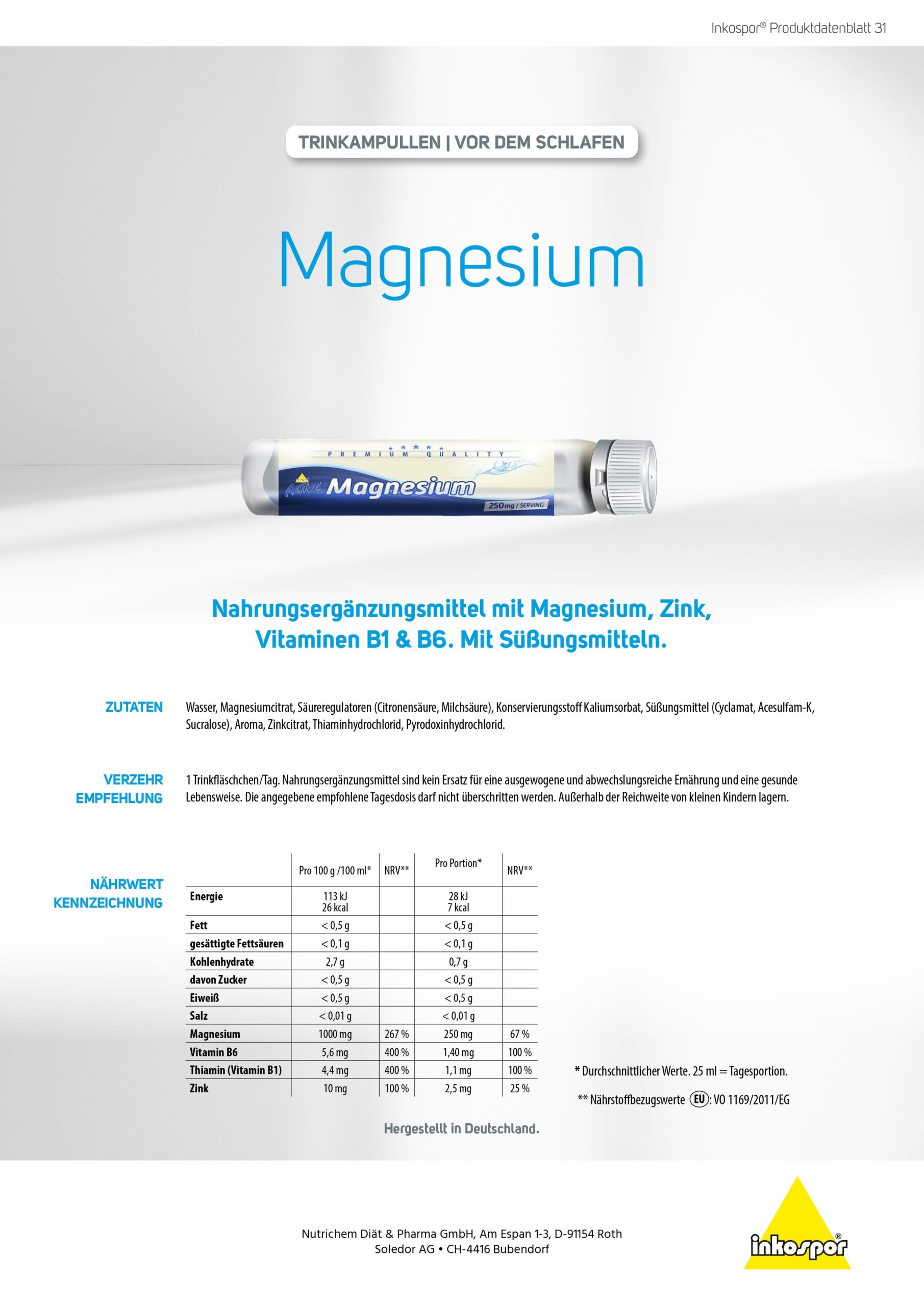 Produktbild ACTIVE Magnesium-Trinkgläser, 20 x 25 ml