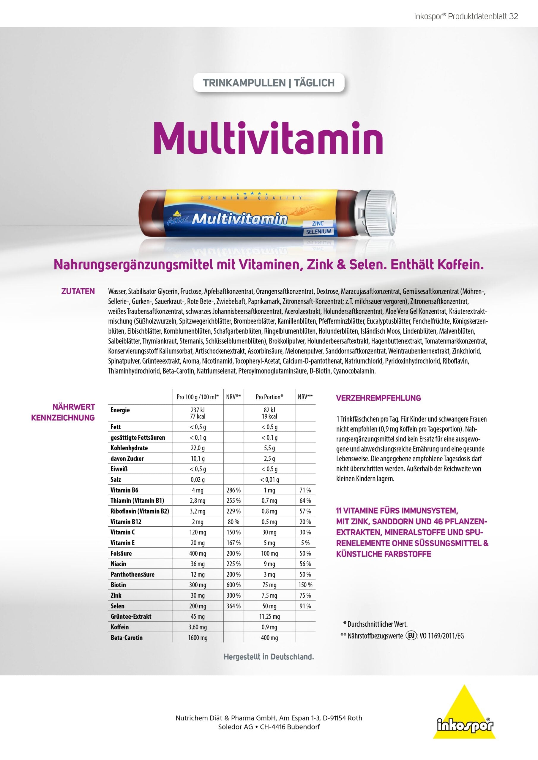 Produktbild ACTIVE Multivitamine-Trinkgläser, 20 x 25 ml