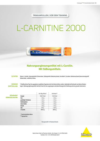 Produktbild ACTIVE L-Carnitin Trinkgläser, 20 x 2000 mg