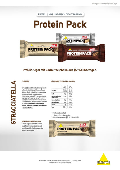 Produktbild INKOSPOR Protein Pack-Riegel Stracciatella, 24 x 35 g