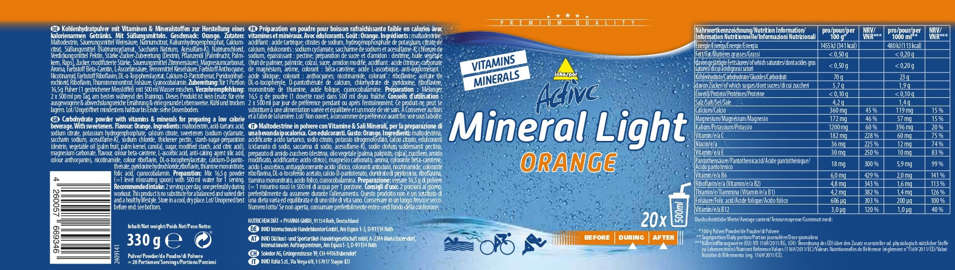 Produktbild ACTIVE Mineral Light Orange, 330 g