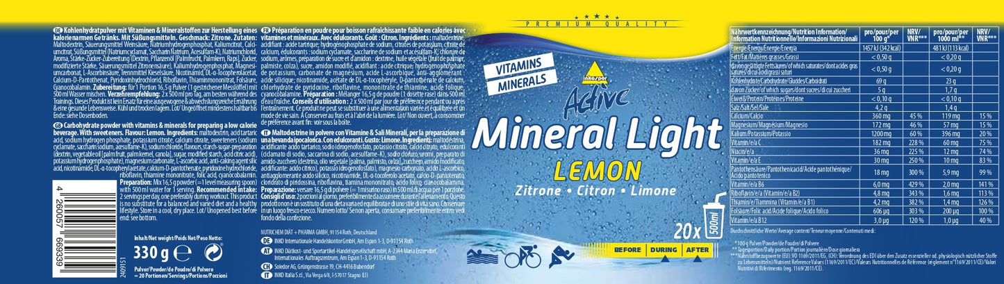 Produktbild ACTIVE Mineral Light Zitrone, 330 g