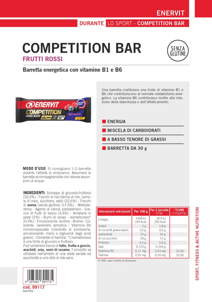 Produktbild ENERVIT Competition Bar Red Fruits, 25 x 30 g
