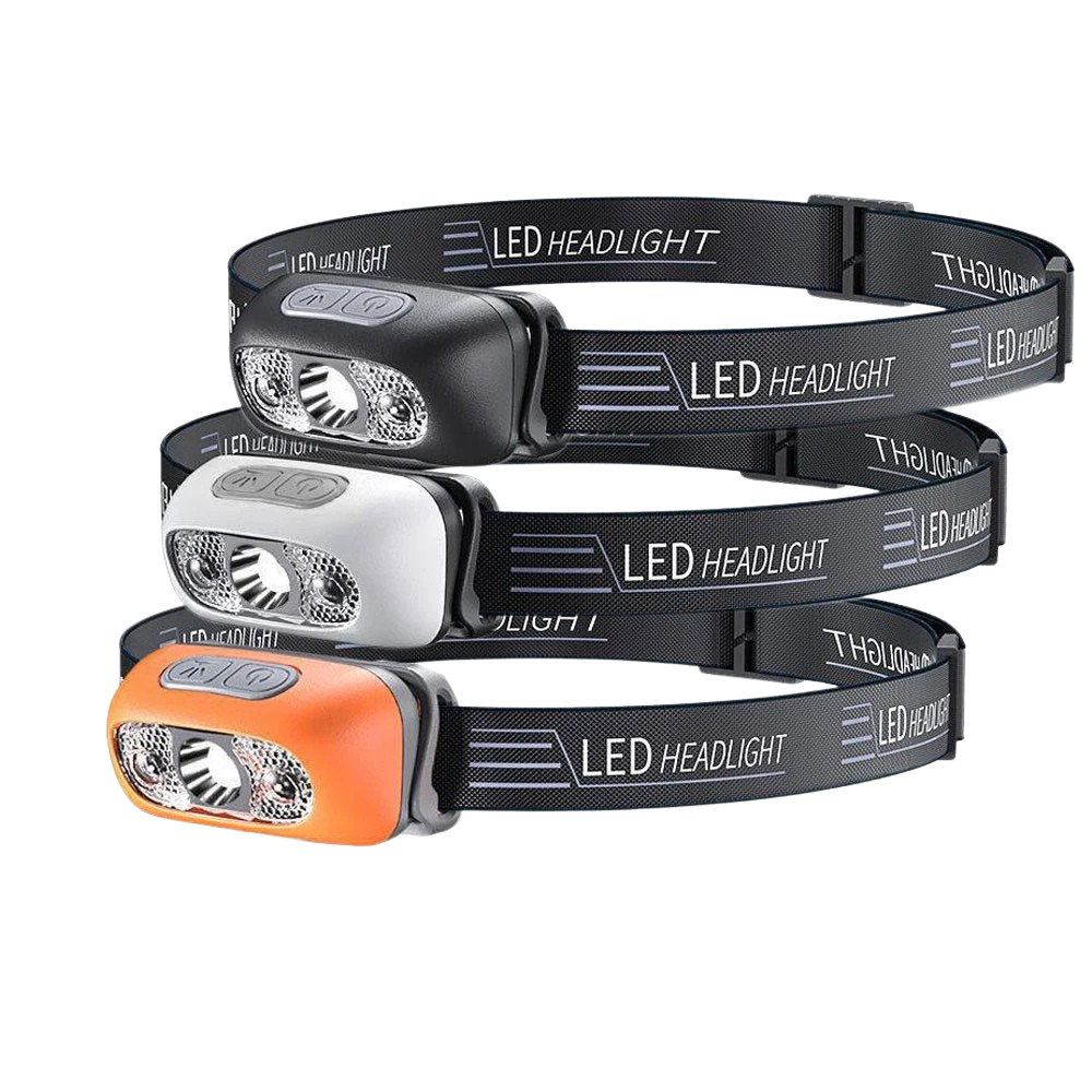 Lampe Frontale à Induction Rechargeable USB – LED Puissante pour Randonnée, Camping et Pêche
