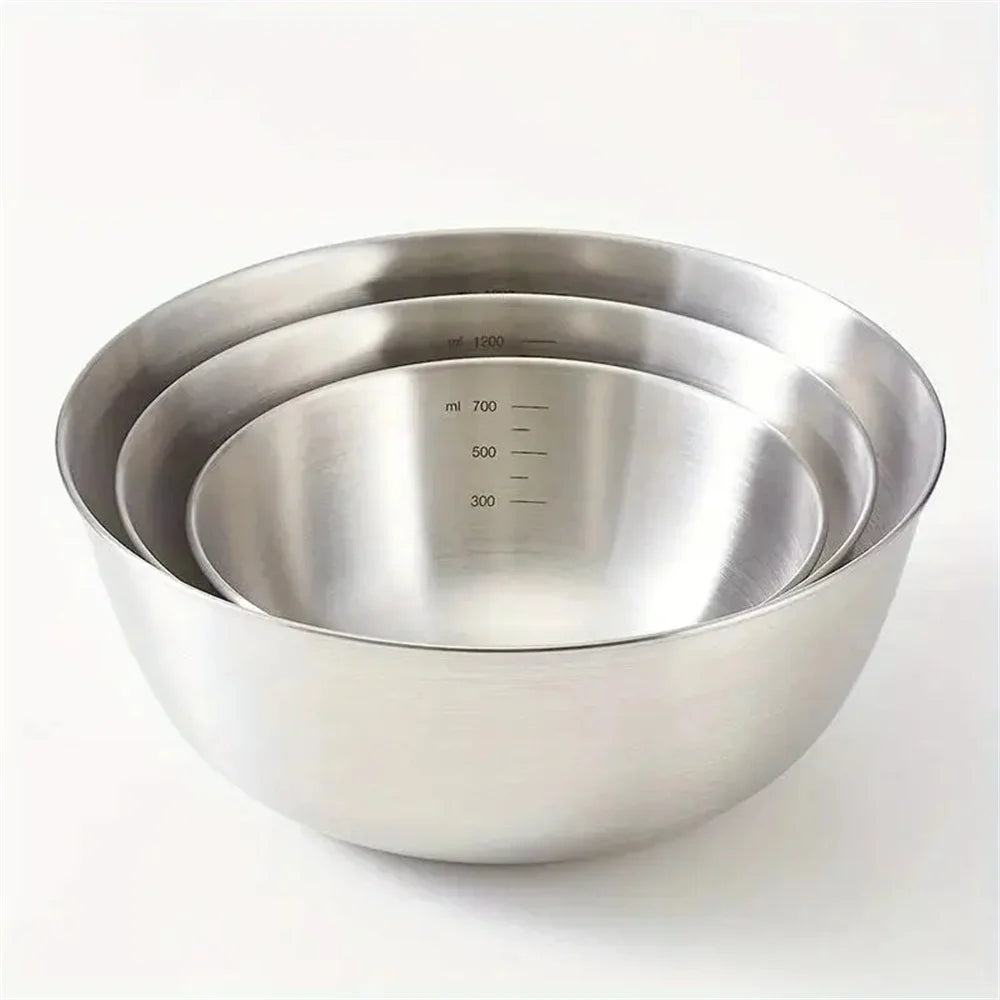 Bols de Cuisine en Inox & Doré – Individuels ou Set 3 Tailles avec Panier