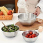 Bols de Cuisine en Inox & Doré – Individuels ou Set 3 Tailles avec Panier