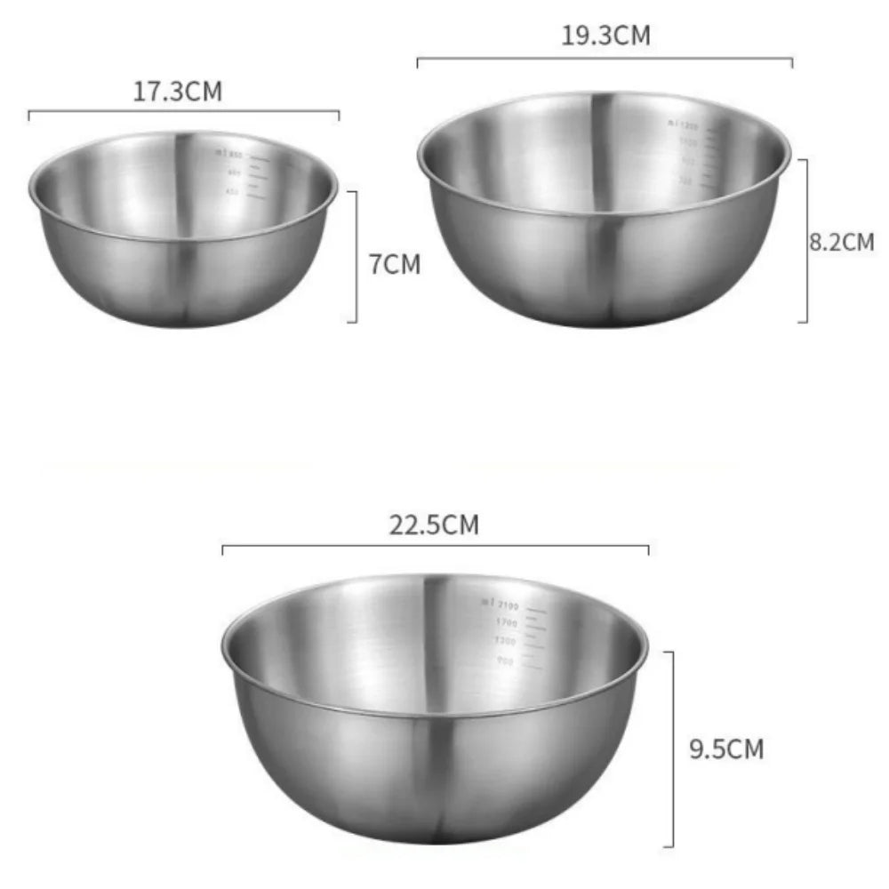 Bols de Cuisine en Inox & Doré – Individuels ou Set 3 Tailles avec Panier