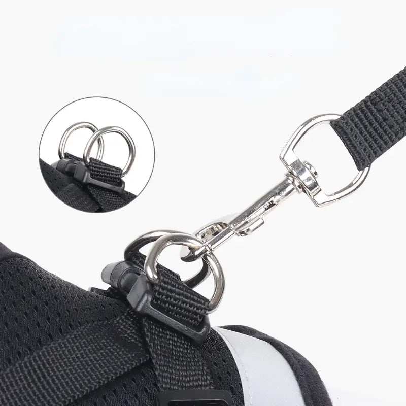 Harnais Réfléchissant avec Laisse Rétractable – Sécurité & Confort pour Chien